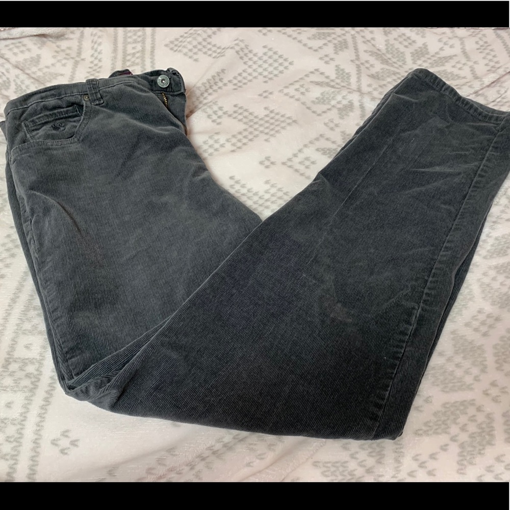 Women’s Gloria Vanderbilt Gray Corduroy Pants (12)